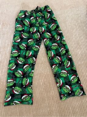 Sesame Street Oscar the Grouch Green Holiday Pajama Pants